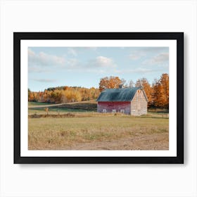 Red Barn Field Art Print