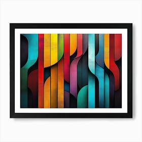 Colorful Art Image Depicting Different Colorful Shapes 2 Art Print