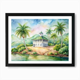 House By The Water Art Print