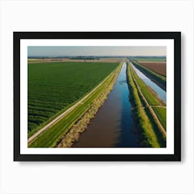 Aerial View Of A Canal Art Print