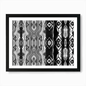 Abstract Black And White Pattern 1 Art Print