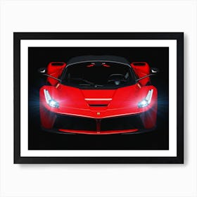 Cute Red Car Cool Art Print