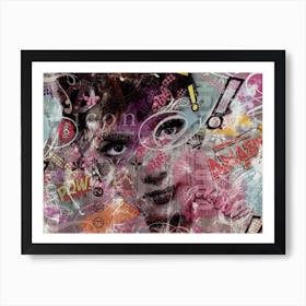 Audrey Hepburn Street Pop Art Print