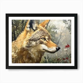 Coyote In The Woods 1 Art Print