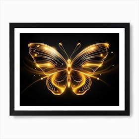 Golden Butterfly 95 Art Print