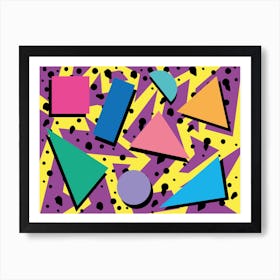 Memphis Pattern Retro Synthwave 80s Dinner Nostalgia Artwork Art Print