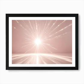 Abstract Image Of A Pink Background With A Glowing White Light Radiating Outward, Creating A Sense Of Energy And Warmth Art Print