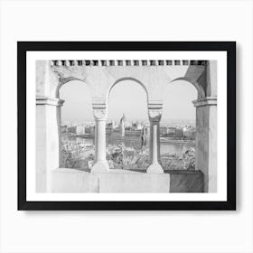 Black And White Aerial View Of Budapest Art Print