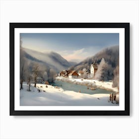 Winter Village 6 Art Print