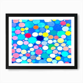 Colorful Vibrant Polka Dot Pattern Art Print