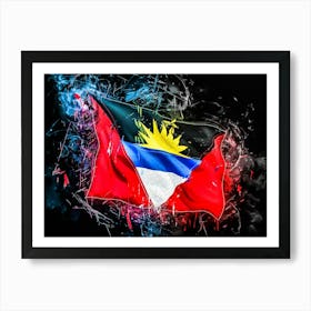 Flag Of Antigua And Barbuda Art Print