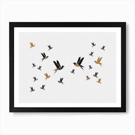 Origami Birds Collage Iii Art Print