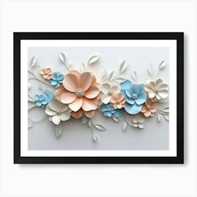 Paper Flower Wall Art 14 Art Print