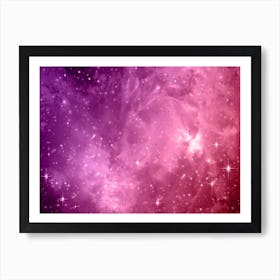 Rainbow Galaxy Space Background Art Print