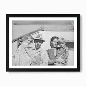 Family Of Carpenter S Helper Who Lives In Their Trailer, Corpus Christi, Texas By Russell Lee Art Print