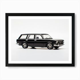 Toy Car 71 Datsun Bluebird 510 Wagon Black Art Print