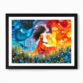 Head Winds - Meadow Girl Art Print