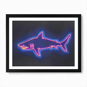 Neon Goblin Shark 2 Art Print