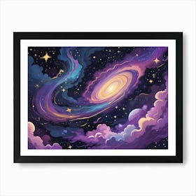 Galaxy Background Art Print