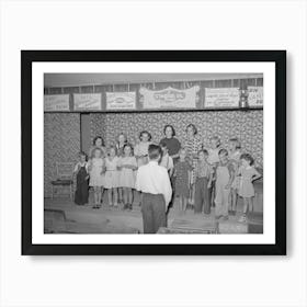 Children At The Private School Held In The Farm Bureau Building Keeping Time With Homemade Musical Instruments With A Art Print