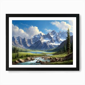 Landscape Painting 6 Art Print