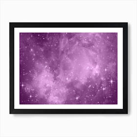 Plum Shade Galaxy Space Background Art Print