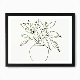 Plant In A Vase Art Print