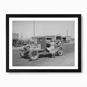 Untitled Photo, Possibly Related To Farmer With His Truck Loaded With Goods Which He Has Bought From The United Art Print
