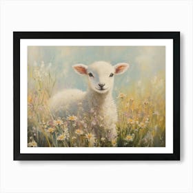 Lamb In The Meadow Art Print