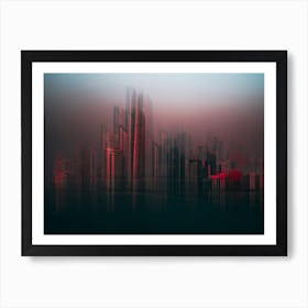 Abu Dhabi Skyline Art Print