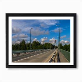 Empty Road On A Bridge Art Print