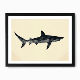 Thresher Shark Silhouette 1 Art Print