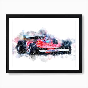 Gilles Villeneuve 12 Formula 1 Art Print