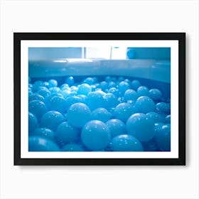 Blue Balloons Pool Art Print