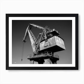 Crane At The Docks Art Print