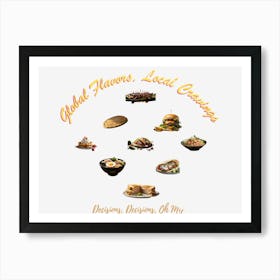 Global Flavors Local Cooking Art Print