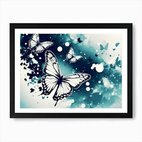 Butterfly Wallpaper 30 Art Print