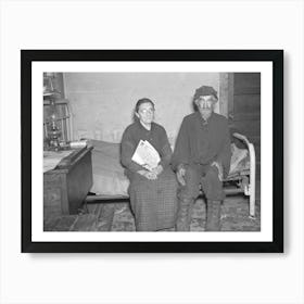 William Hubbard, Seventy Five, And His Wife, One Of The Oldest Residents In Emmet County, Iowa Art Print