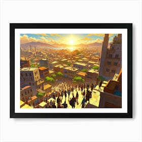 City In The Sun 1 Art Print