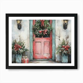 Christmas Door 5 Art Print