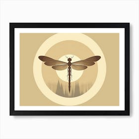 Dragonfly Common Whitetail Plathemis Illustration Vintage 5 Art Print