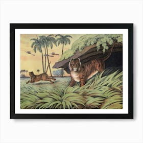 Vintage Kolb 2 Tafel 13 Tiger Art Print