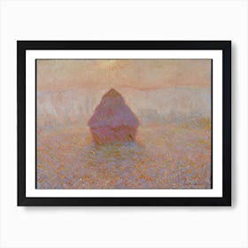 Grainstack, Sun In The Mist (1891), Claude Monet Art Print