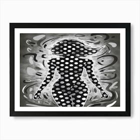 Abstract Polka Dot Woman Art Print