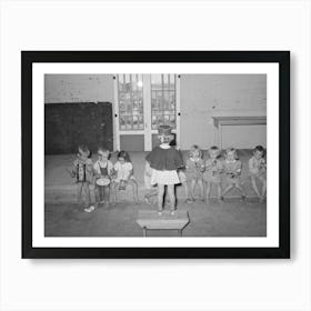 Children S Band At The Wpa (Work Projects Administration) Nursery School At The Casa Grande Valley Farms Art Print