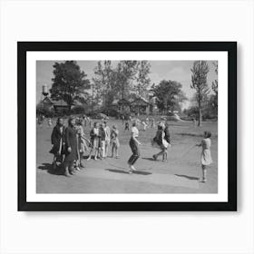 Untitled Photo, Possibly Related To Schoolchildren Jumping Rope, San Augustine, Texas By Russell Lee Art Print