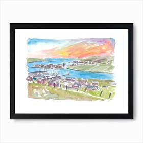 Scalloway Shetland Bay View Art Print