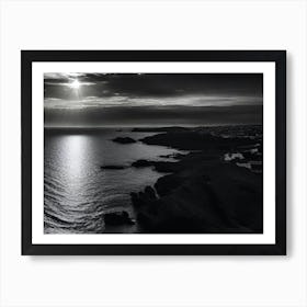 Sun Rising Over The Sea Art Print