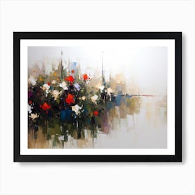 Abstract Flowers Painting 1 Art Print