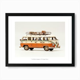 Toy Car Volkswagen Drag Bus Orange Poster Art Print